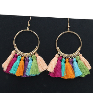 YWMT 2018 gran círculo exagerar de aleación de Día de San Valentín Romance borla pendientes para las mujeres - Product Image 2