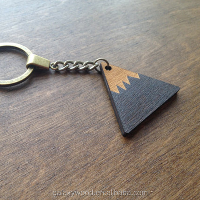 Винтажный персонализированный деревянный брелок под заказ для делового подарка
