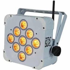 9x18W RGBWA UV dmx512 무선 배터리 전원 led uplights