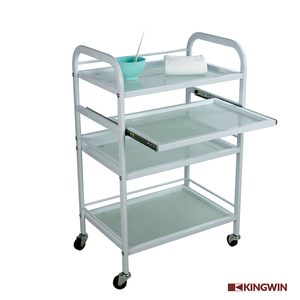 Kingwin logam padat kecantikan wajah Salon rambut tata rambut troli gratis sampel furnitur Salon putih Modern hal sekolah - Product Image 1