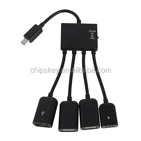 Микро-USB-концентратор OTG от 1 до 4
