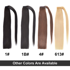 Extensions de queue de cheval en <span class=keywords><strong>cheveux</strong></span> humains brésiliens 100% Remy naturels lisses - Product Image 6