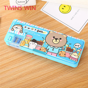 japanese newest stationery items list with price Fashion Personalized plastic pencil case with animal custom print 897