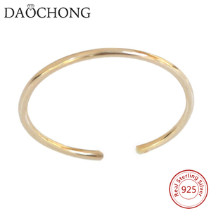 14K Oro Fild 925 Sterling <span class=keywords><strong>Argento</strong></span> 1Mm di Spessore Pianura Della Fascia Dell'<span class=keywords><strong>anello</strong></span> della Punta - Product Image 2