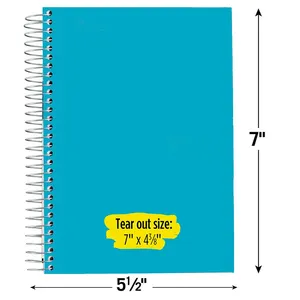 Bürobedarf Spiral Notebook 1 Fach College Liniertes Papier 100 Blatt 7 "x 5" Persönliche Größe Blau