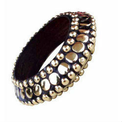 Metal Mosaic Bracelet on <b>Wood</b> Base - Product Image 2