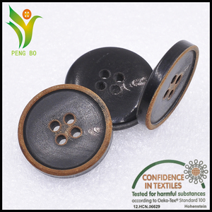 Carbonizado negro traje real botones de cuerno de búfalo - Product Image 3