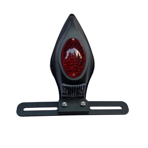 <span class=keywords><strong>Feu</strong></span> <span class=keywords><strong>arrière</strong></span> universel <span class=keywords><strong>Vintage</strong></span> en aluminium, Type goutte d'eau/larme 12V LED pour motos - Product Image 4