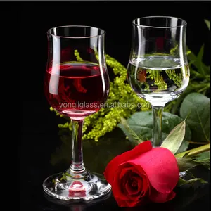 High quality hand blown glass wine glasses , 200ml tulip shaped red wine glass champagne flute