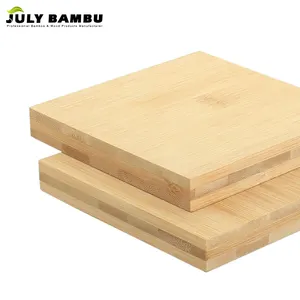 China Bamboo Board Panels Suppliers 3 Ply Vertical Bamboo Plywood Use for Bamboo Countertop and Tables