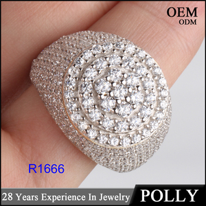 Anello Grande in <span class=keywords><strong>Argento</strong></span> 925 Stile Hip Hop per <span class=keywords><strong>Uomo</strong></span>, Vendita all'Ingrosso - Product Image 2