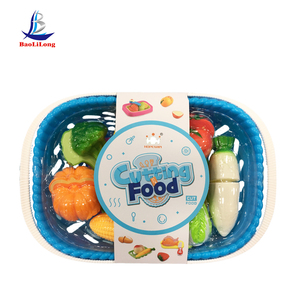 Abs plastique matière première fruits ensemble jouets semblant jouer cuisine panier emballage coupe fruits légume jouet - Product Image 1