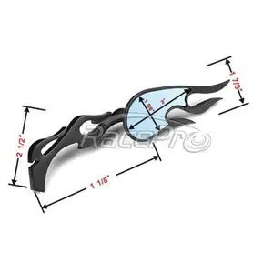 Rétroviseur de moto universel personnalisé de style flamme de feu pour <span class=keywords><strong>Harley</strong></span> Davidson Cruiser - Product Image 1