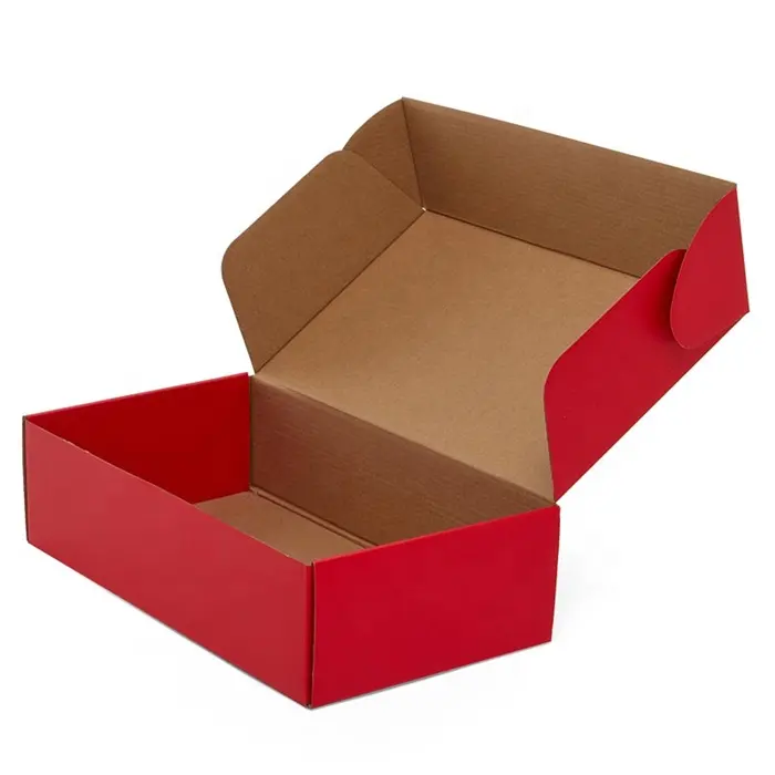 Impresión de logotipo personalizado plegable plana de embalaje caja de cartón corrugado de envío/Mailer/Post caja