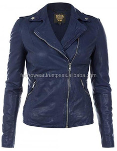 Veste en cuir vintage courte pour femme en peau de mouton véritable lavé et ciré vêtements d'extérieur élégants pour femmes - Product Image 1