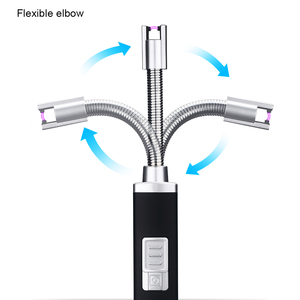 Briquet de cuisine électronique rechargeable pour barbecue Best-seller Nouveau briquet à bougie USB compatible USB Briquet à cigarettes en métal personnalisé - Product Image 5