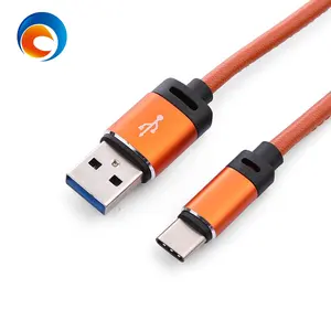 3 voet 1 Meter Aangepaste Lengte PU 2A USB Type C Kabel Snel Opladen voor Verkoop