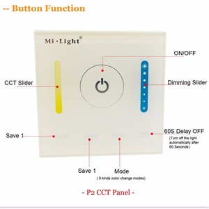 P2 CCT Nhiệt độ màu thông minh Bảng điều khiển Điều khiển DC12V-24V cho <span class=keywords><strong>LED</strong></span> Strip ánh sáng <span class=keywords><strong>LED</strong></span> Bulb đèn kép trắng điều khiển - Product Image 2
