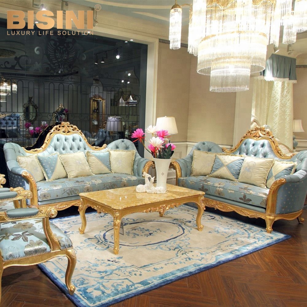 Bisini Европейский Стиль, деревянная резная роскошная мебель для гостиной, набор арабских диванов-BF07-30075