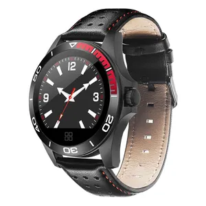 Reloj inteligente CK21 para hombre, pulsera con correa de cuero, recordatorio de llamadas, presión arterial, para teléfono Android e IOS, nuevo diseño de 2019