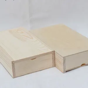 A basso prezzo originale in legno su misura logo coperchio scorrevole scatola di legno