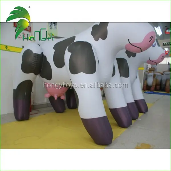 Desenho inflável da vaca do tamanho do design vívido/desenho de movimento para venda