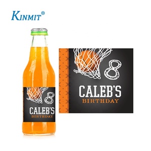 Kinmit Tùy Chỉnh In Chai Nước Trái Cây Trong Suốt/Mềm Uống Nhãn/Chai Rượu Vang Nhãn - Product Image 4