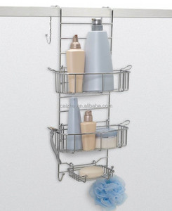 Portaoggetti da <span class=keywords><strong>Doccia</strong></span> a 3 Ripiani in Filo Metallico da Appendere alla Porta Porta Asciugamani per Bagno - Product Image 3