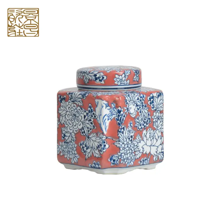 Online Shopping Hot Products Ceramic square fancy jars
