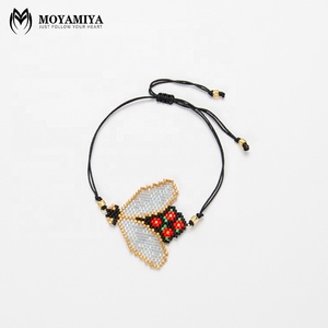 Pulsera de Bisutería Bohemia con Abeja de Miyuki Moyamiya, Pulsera Simple de Cuentas de Semillas <span class=keywords><strong>para</strong></span> Niños - Product Image 1