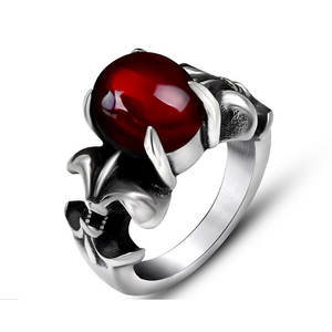 2017 Nuevo Diseño de Moda Tipo de Ónix Negro Ágata Roja Figura Anillo de <span class=keywords><strong>La</strong></span> Joyería - Product Image 2