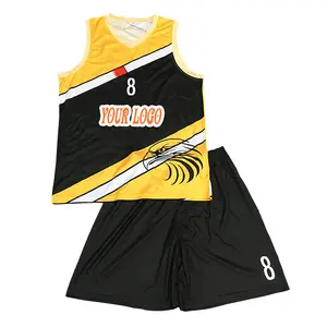 Groothandel Beste Basketbal Uniform Ontwerp Kleur Zwart Basketbal Jersey