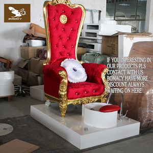 Chaise <span class=keywords><strong>de</strong></span> trône royale à dossier haut Bomacy rouge, chaise <span class=keywords><strong>de</strong></span> <span class=keywords><strong>manucure</strong></span> et <span class=keywords><strong>de</strong></span> pédicure, mobilier <span class=keywords><strong>de</strong></span> salon <span class=keywords><strong>de</strong></span> <span class=keywords><strong>manucure</strong></span>, équipement <span class=keywords><strong>de</strong></span> spa - Product Image 4