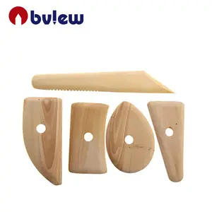 Art supplies DIY wooden ceramic tools potters rib for Pottery Sculpting Ceramic Polymer clay carving modelling using