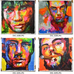 Photo personnalisée <span class=keywords><strong>Art</strong></span> fait à la main moderne Portrait acrylique couteau huile <span class=keywords><strong>visage</strong></span> peinture - Product Image 4
