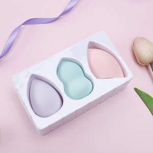 Éponge de maquillage lavable Non toxique de haute qualité 3 pièces ensemble doux couleur <span class=keywords><strong>personnalisable</strong></span> mélangeur cosmétique outil de beauté multifonctionnel - Product Image 4