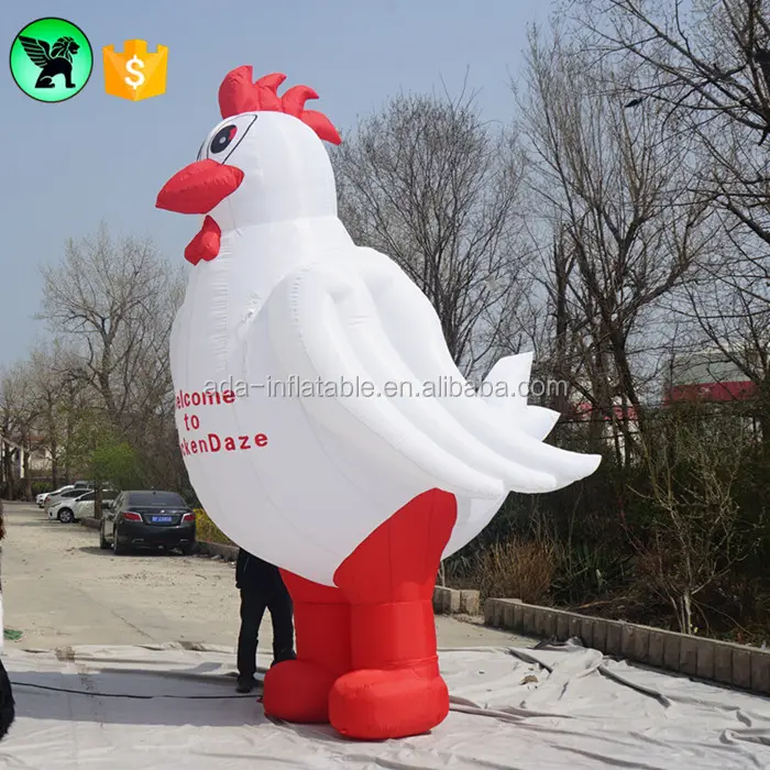 Gallo inflable gigante para publicidad al aire libre, Animal inflable A4816 personalizado, 5m