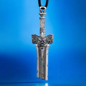 KRKC & CO colgante Medieval espada rota de oro blanco de Hip Hop - Product Image 1