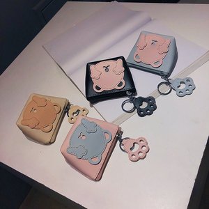 Diseño de encargo al por mayor <span class=keywords><strong>mini</strong></span> de dibujos animados clave Cadena de cartera de cuero de la bolsa - Product Image 5