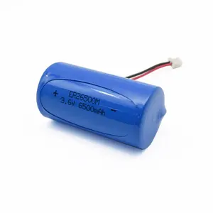 3.6v ליתיום Li SOCl_2 יבש סוללות ER26500M 6500mAh LiSOCl2 סוללה