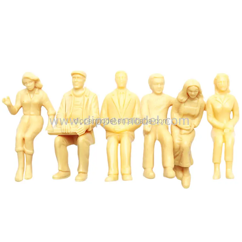 1:25 1:30 1:42 1:50 1:75 1:87 1:100 1:150 1:200 scale plastic yellow seated model human figures for building model&train model