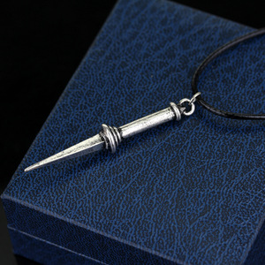 Sobrenatural inspirado Ángel espada daga colgante collar de cuero - Product Image 6