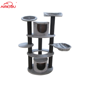 Cina su misura di lusso gatto Pet Tree Condo torre <span class=keywords><strong>Sisal</strong></span> mobili e giocattoli Scratcher House fabbrica imballaggio in cartone diretto - Product Image 2