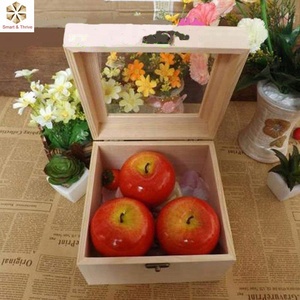 Gobelet en <span class=keywords><strong>bois</strong></span> personnalisé avec couvercle <span class=keywords><strong>verre</strong></span>, boîtes d'emballage carrées, récipients à fleurs <span class=keywords><strong>de</strong></span> luxe, 10 pièces - Product Image 5