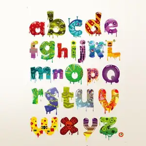아름다운 알파벳 편지 a-z 열전달 편지 인쇄