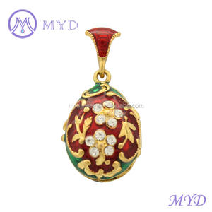 Colgante de Metal con diseño personalizado para el día de Pascua, joyería de moda, Color esmaltado, Escudo de brazos ruso, <span class=keywords><strong>collar</strong></span> con medallón - Product Image 3