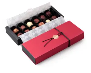 Majorin fancy paper chocolate gift packaging box with paper tray