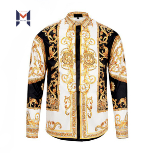 Hommes De Luxe Intelligente Chemises Hawaii Personnalisé Mince de Style Baroque Style Ours Nouvelle Mode Homme Imprimé Floral Chemise Pour vente - Product Image 1