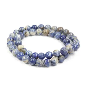 Manufacturer Bulk Wholesale gemstone Sodalite natural stone loose beads for jewely