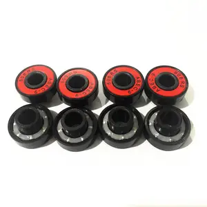 8 pcs pack ABEC 9 TITANIUM COATED 608 bearing built in spacer longboard bearing set